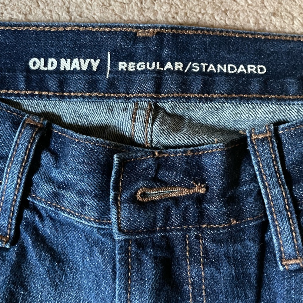 Old Navy Dark Blue Regular Fit Jeans - tall man jeans 34x36